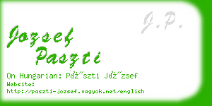 jozsef paszti business card